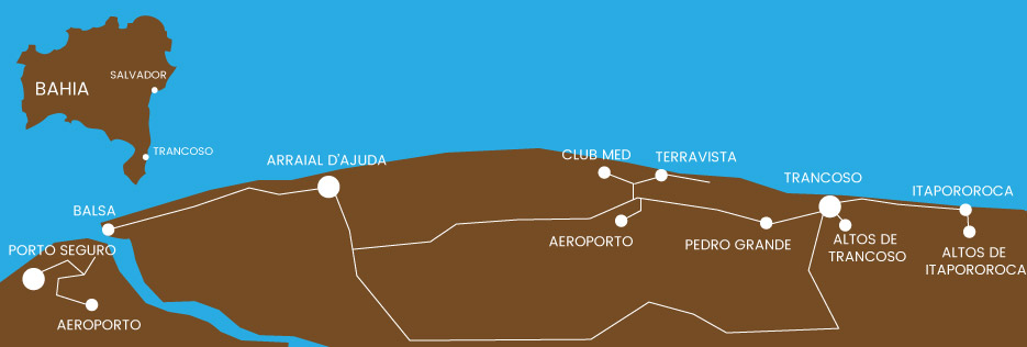 mapa de trancoso sul da bahia